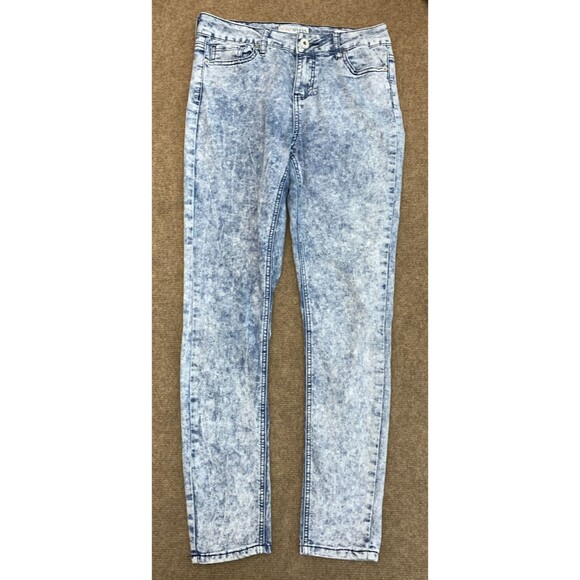 Guess Jeans Womens 29 Tahiana High Rise Skinny Acid Wash Super Stretch 90s Denim - Picture 1 of 8